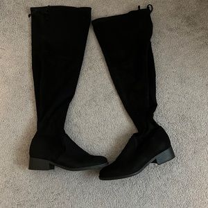 Unisa black suede over the knee boots 8.5 wide calf